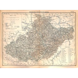 0195	 Map/Print- 	Mohravia Silesia Möhmen Mähren Europe German Reich	 - No.	26	Vintage German Map Print 1902 size:26x34cm 	