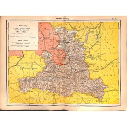 0259	 Map/Print- 	Austria Salzburg	 - No.	28	Vintage German Map Print 1902 size:26x34cm 		