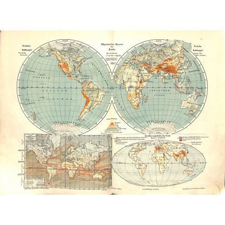 1551	 print map 1902 - 	THE WORLD 1:100.000.000		size:	44 x 32 cm		