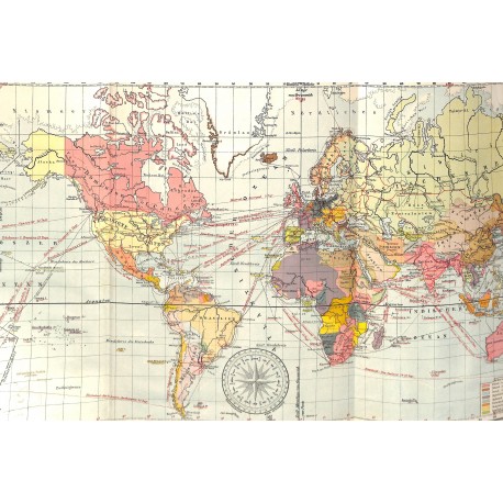 1552	 print map 1902 - 	THE WORLD 1:80.000.000 Mercator		size:	60 x 32 cm			