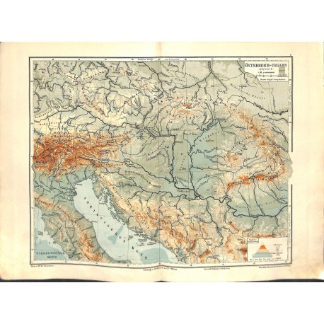 1555	 print map 1902 - 	AUSTRIA - HUNGARY 1:4.000.000		size:	44 x 32 cm			