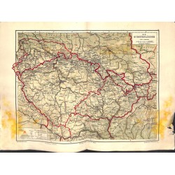 1562	 print map 1902 - 	SUDETEN BOHEMIA MOHRAVIA SILESIA 1: 500.000		size:	44 x 32 cm			