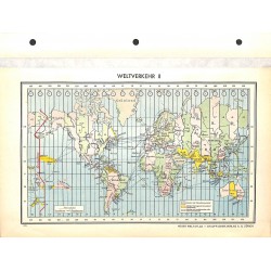 1708	 map/print	-	EARTH TIMEZONES	 printed: 1954