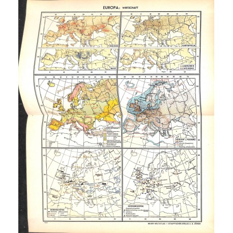 1712	 map/print	-	EUROPE ECONOMY	 printed: 1954