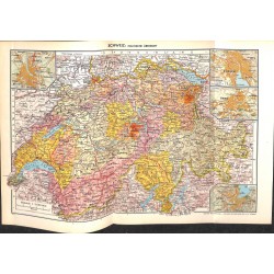 1715	 map/print	-	SWITZERLAND	 printed: 1954