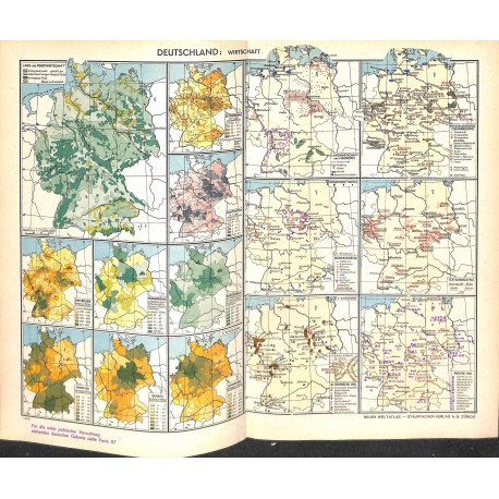 1718	 map/print	-	GERMANY	 printed: 1954