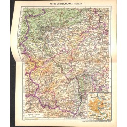 1721	 map/print	-	GERMAN HESSE	 printed: 1954