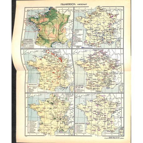 1729	 map/print	-	FRANCE ECONOMY	 printed: 1954