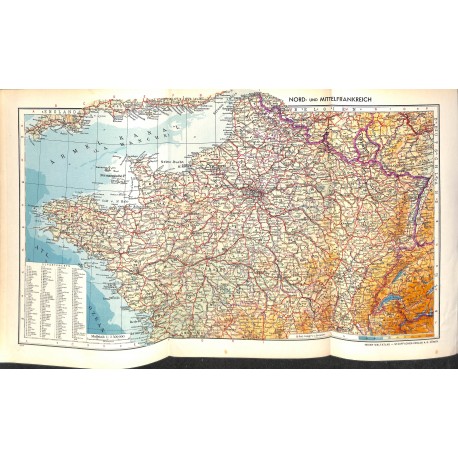 1730	 map/print	-	FRANCE NORTH CENTRAL	 printed: 1954