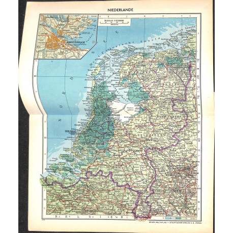 1733	 map/print	-	NETHERLANDS	 printed: 1954