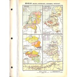 1734	 map/print	-	NETHERLANDS BELGIUM LUXEMBURG	 printed: 1954