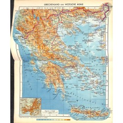 1754	 map/print	-	GREECE WEST	 printed: 1954