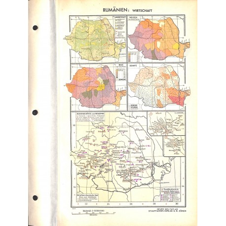 1758	 map/print	-	ROMANIA ECONOMY	 printed: 1954