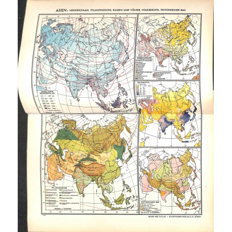 1767	 map/print	-	ASIA RAIN PLANTS	 printed: 1954