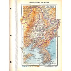 1779	 map/print	-	MANDSHURAI KOREA	 printed: 1954