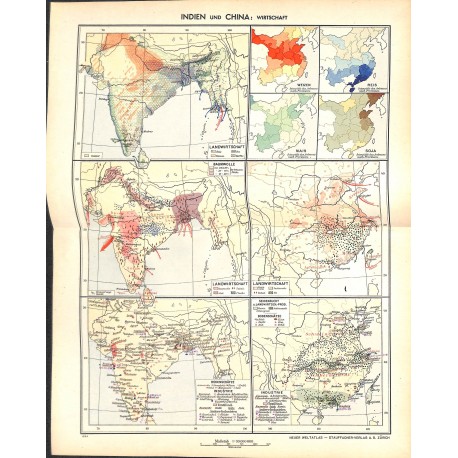 1781	 map/print	-	INDIA CHINA ECONOMY	 printed: 1954