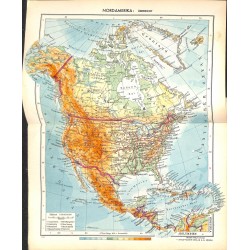 1798	 map/print	-	NORTH AMERICA USA CANADA ME	 printed: 1954	