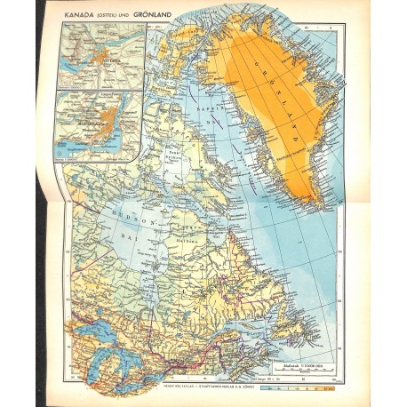 1800	 map/print	-	CANADA GREENLAND	 printed: 1954