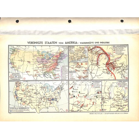 1805	 map/print	-	USA WATER POWER INDUSTRY	 printed: 1954