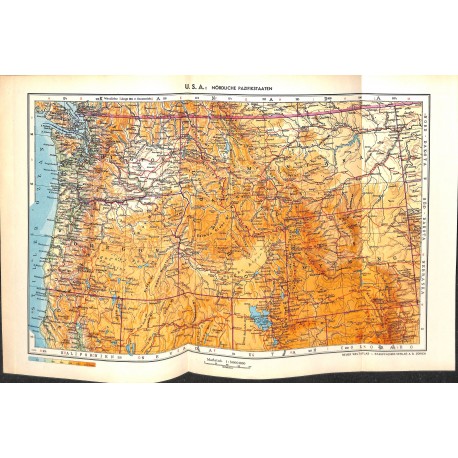 1811	 map/print	-	USA NORTHERN PACIFIC STATES	 printed: 1954