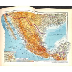 1813	 map/print	-	MEXICO	 printed: 1954