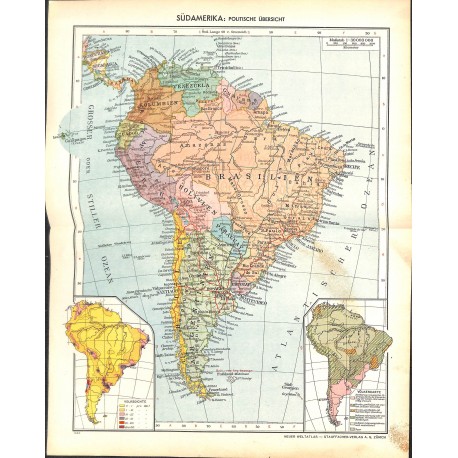 1817	 map/print	-	SOUTH AMERICA BRASIL ARGENTINIA	 printed: 1954	