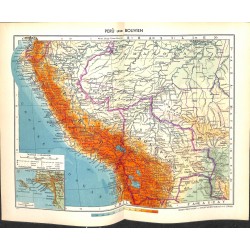 1821	 map/print	-	PERU BOLIVIEN	 printed: 1954