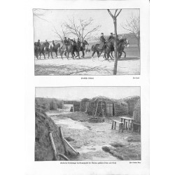 1921	 WWI print 1914/18-	serbian cavalry and camp	,size:	23,5 x 32,5 cm	-	this print comes from the austrian book "Die grosse Ze