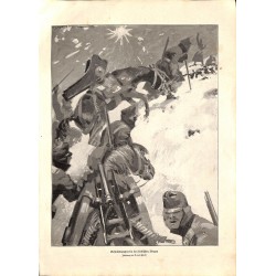 1922	 WWI print 1914/18-	Artillery transport in serbian mountains drawing by Finetti	,size:	23,5 x 32,5 cm	-	this print comes fr