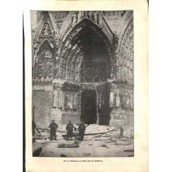 1926	 WWI print 1914/18-	Cathedral France Reims	,size:	23,5 x 32,5 cm	-	this print comes from the austrian book "Die grosse Zeit