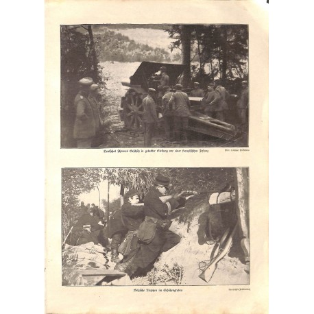 1930	 WWI print 1914/18-	German Artillery/ Belgium soldiers photos	,size:	23,5 x 32,5 cm	-	this print comes from the austrian bo