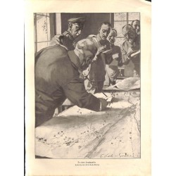 1933	 WWI print 1914/18-	German headquarter Generals drawing by Fritz Koch-Gotha	,size:	23,5 x 32,5 cm	-	this print comes from t