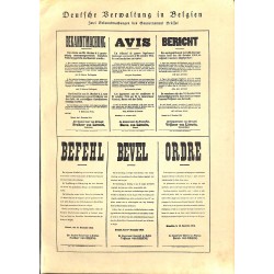 1946	 WWI print 1914/18-	German Announcement in Belgium	,size:	23,5 x 32,5 cm	-	this print comes from the austrian book "Die gro