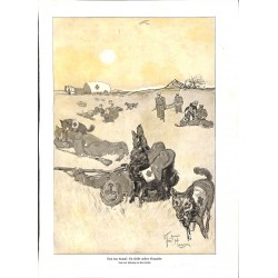 1952	 WWI print 1914/18-	Medics dogs insured german soldiers drawing by Knut Hansen	,size:	23,5 x 32,5 cm	-	this print comes fro