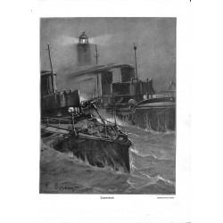 1958	 WWI print 1914/18-	Torpedo boats drawings by P. Direnz	,size:	23,5 x 32,5 cm	-	this print comes from the austrian book "Di