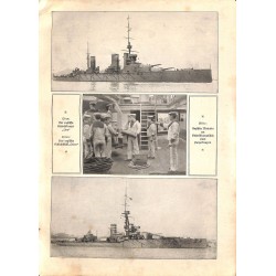 1960	 WWI print 1914/18-	Engish Cruiser LION  ORION seamen	,size:	23,5 x 32,5 cm	-	this print comes from the austrian book "Die 