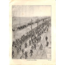 1964	 WWI print 1914/18-	German Soldiers marsh on Warzaw Poland	,size:	23,5 x 32,5 cm	-	this print comes from the austrian book 