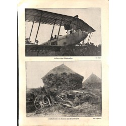 1972	 WWI print 1914/18-	photos airplane/ howitzer	,size:	23,5 x 32,5 cm	-	this print comes from the austrian book "Die grosse Z