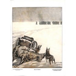 1990	 WWI print 1914/18-	After the Battle soldiers dog battlefield Eastern front drawing by Haase	,size:	23,5 x 32,5 cm	-	this p