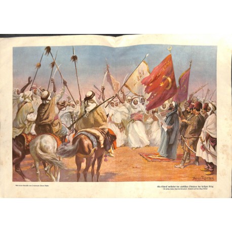 1994	 WWI print 1914/18-	Arabs Turks painting by Bruno Richter	,size:	46 x 32,5 cm	-	this print comes from the austrian book "Di