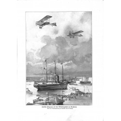 2013	 WWI print 1914/18-	Turkish Airplanes at Suez Egypt	,size:	23,5 x 32,5 cm	, with bend at corner,	,this print comes from the