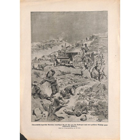 2029	 WWI print 1914/18-	Italian soldiers austro-hungarian soldiers drawing by M.Ledelt	,size:	23,5 x 32,5 cm	, printed on norma