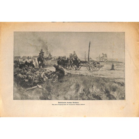 2062	 WWI print 1914/18-	German artillery field	,size:	23,5 x 32,5 cm	, printed on normal paper-	,this print comes from the germ