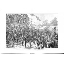 2075	 WWI print 1914/18-	Przemysl 1915 Cavalry  Division Berndt drawing by Schmidt	,size:	47 x 32,5 cm		,this print comes from t