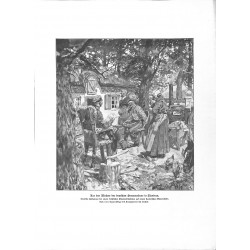 2112	 WWI print 1914/18-	Flandern Belgium German Soldiers rest by Rocholl	,size:	23,5 x 32,5 cm	, printed on normal paper-	,this