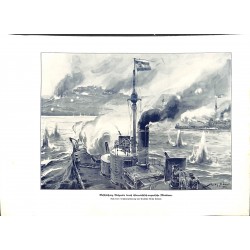 2114	 WWI print 1914/18-	Belgrad ships austro-hungarian ships	,size:	23,5 x 32,5 cm		,this print comes from the german book "Ill