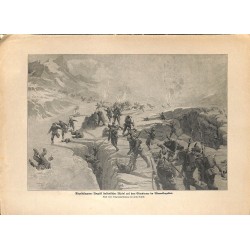 2115	 WWI print 1914/18-	Adamellogebiet italian soldiers	,size:	23,5 x 32,5 cm		,this print comes from the german book "Illustri