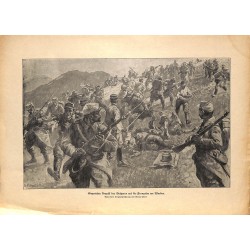 2146	 WWI print 1914/18-	Wardar bulgarian soldiers attack french soldiers	,size:	47 x 32,5 cm	, printed on normal paper-	,this p