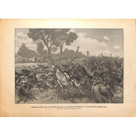 2151	 WWI print 1914/18-	Russian Cavalry Soldau 1914	,size:	47 x 32,5 cm	, printed on normal paper-	,this print comes from the g