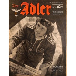 0621	 DER ADLER	 -No.	11	-1943	 vintage German Luftwaffe Magazine Air Force WW2 WWII 